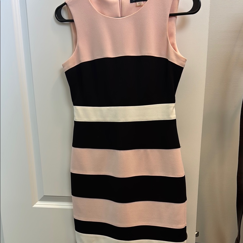 Tommy Hilfiger Black and Pink Sheath Mini Dress